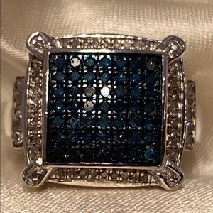 Blue diamond ring
